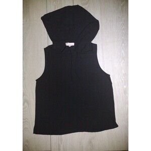Philosophy-Hooded Large Tank Top- Black